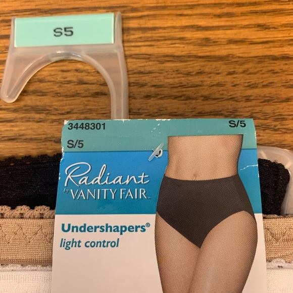 Vanity Fair Radiant Light Control Undershapers - Black Tan White sizeS5 2 packs - Picture 1 of 2